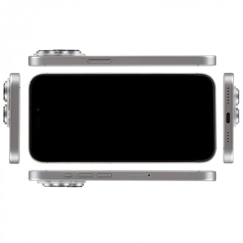 Pour iPhone 15 Pro Max Écran noir faux modèle d'affichage factice non fonctionnel (titane naturel) SH932S1509-07