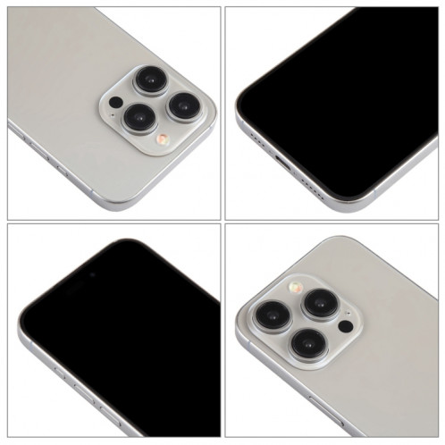 Pour iPhone 15 Pro Max Écran noir faux modèle d'affichage factice non fonctionnel (titane naturel) SH932S1509-07