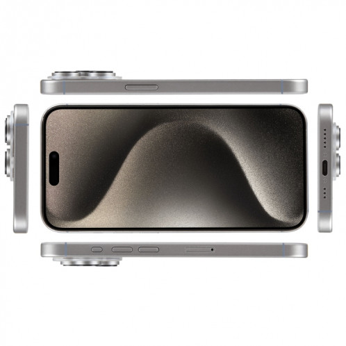 Pour iPhone 15 Pro écran couleur faux modèle d'affichage factice non fonctionnel (titane naturel) SH935S1646-07