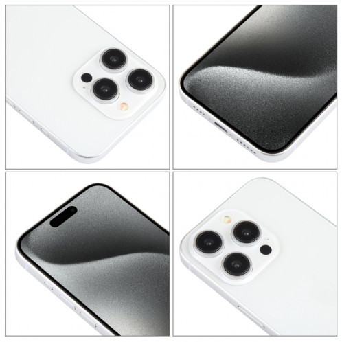 Pour iPhone 15 Pro Max écran couleur faux modèle d'affichage factice non fonctionnel (blanc) SH936W800-07