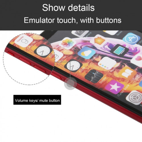 Modèle d'affichage factice factice d'écran non-couleur pour iPhone XR (rouge) SH700R708-06