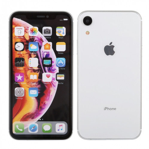 Modèle d'affichage factice factice d'écran non-couleur pour iPhone XR (blanc) SH700W193-06