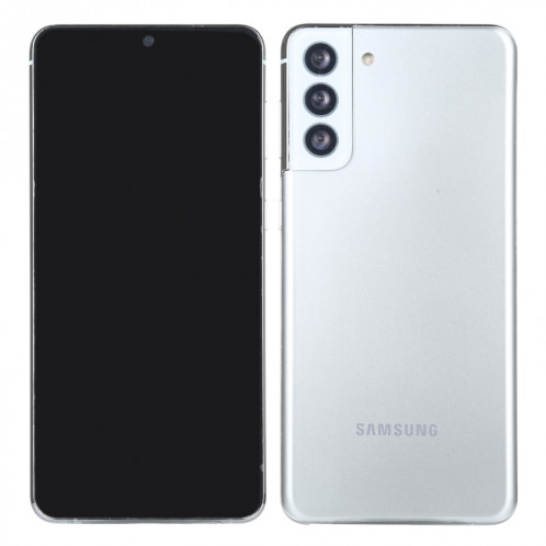Faux modèle d'affichage factice à écran noir non fonctionnel pour Samsung Galaxy S21 + 5G (argent) SH708S951-06