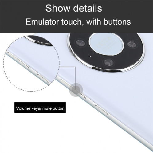 Modèle d'affichage factice factice à écran noir non fonctionnel pour Huawei Mate 40 5G (blanc) SH714W1762-07