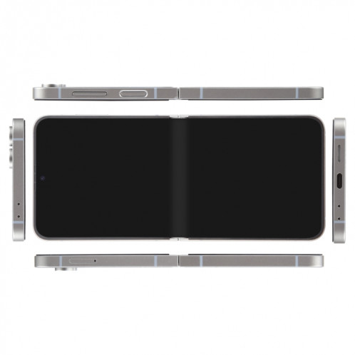 Pour Samsung Galaxy Z Flip6 Écran noir Faux modèle d'affichage factice non fonctionnel (argent) SH717S1397-07