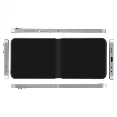 Pour Samsung Galaxy Z Flip6 Écran noir Faux modèle d'affichage factice non fonctionnel (blanc) SH717W1987-07