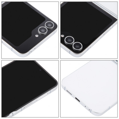 Pour Samsung Galaxy Z Flip6 Écran noir Faux modèle d'affichage factice non fonctionnel (blanc) SH717W1987-07