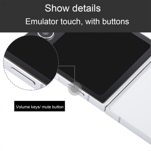 Pour Samsung Galaxy Z Flip6 Écran noir Faux modèle d'affichage factice non fonctionnel (blanc) SH717W1987-07
