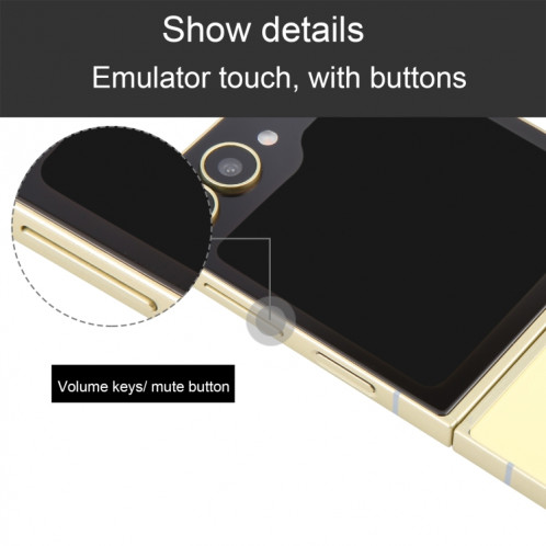 Pour Samsung Galaxy Z Flip6 Écran noir Faux modèle d'affichage factice non fonctionnel (jaune) SH717Y432-07
