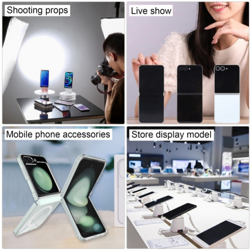 Pour Samsung Galaxy Z Flip6 Écran noir Faux modèle d'affichage factice non fonctionnel (blanc) SH717W1987-07