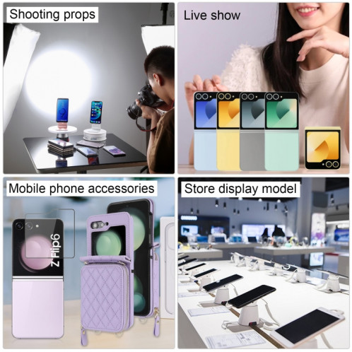 Pour Samsung Galaxy Z Flip6 Écran couleur factice non fonctionnel Modèle d'affichage factice (blanc) SH720W808-07