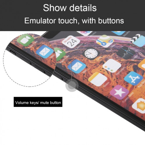 Modèle d'affichage factice factice d'écran non-couleur pour iPhone XS Max (noir) SH722B808-06