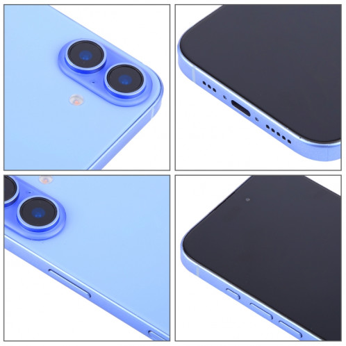 Pour iPhone 16, écran noir, faux modèle d'affichage factice non fonctionnel (bleu) SH692L1911-07