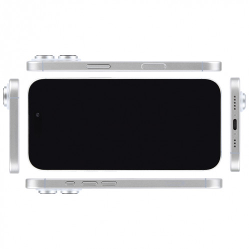 Pour iPhone 16, écran noir, faux modèle d'affichage factice non fonctionnel (blanc) SH692W1523-07