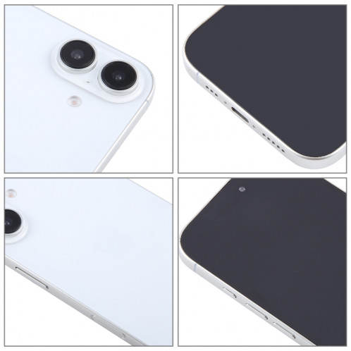 Pour iPhone 16, écran noir, faux modèle d'affichage factice non fonctionnel (blanc) SH692W1523-07
