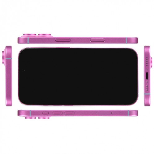 Pour iPhone 16 Plus, écran noir, faux modèle d'affichage factice non fonctionnel (rose) SH693F481-07
