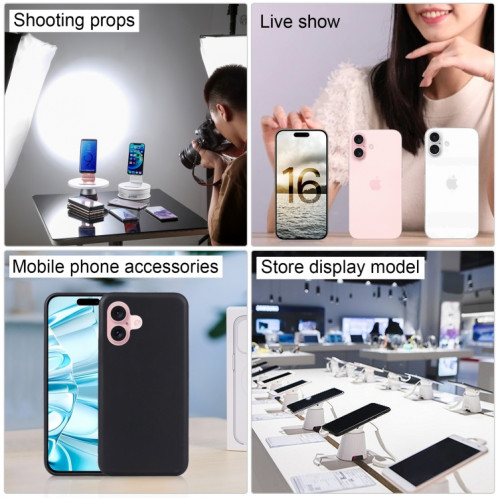 Pour iPhone 16 Plus, écran noir, faux modèle d'affichage factice non fonctionnel (blanc) SH693W1036-07