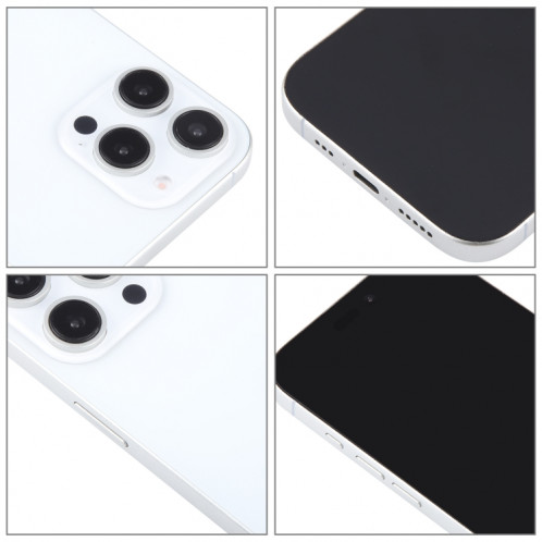 Pour iPhone 16 Pro, écran noir, faux modèle d'affichage factice non fonctionnel (blanc) SH694W1230-07
