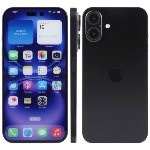 Pour iPhone 16, écran couleur, modèle factice non fonctionnel (noir) SH700B1654-07