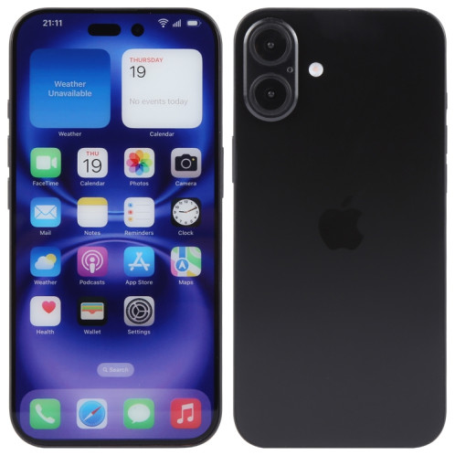 Pour iPhone 16, écran couleur, modèle factice non fonctionnel (noir) SH700B1654-07