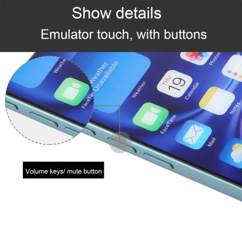 Pour iPhone 16, écran couleur, modèle factice non fonctionnel (bleu sarcelle) SH700G664-07