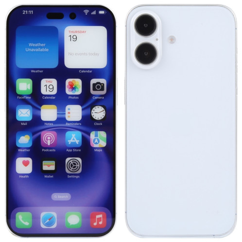Pour iPhone 16, écran couleur, modèle factice non fonctionnel (blanc) SH700W806-07
