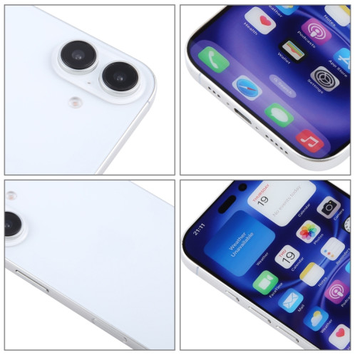 Pour iPhone 16, écran couleur, modèle factice non fonctionnel (blanc) SH700W806-07