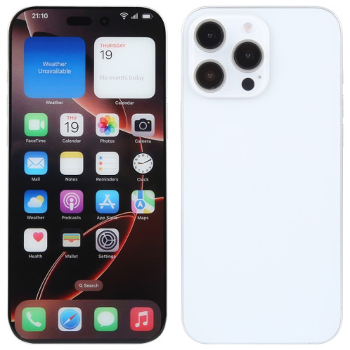 Pour iPhone 16 Pro Max, écran couleur non fonctionnel, faux modèle d'affichage factice (blanc) SH703W996-07