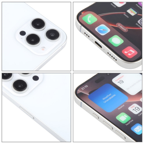 Pour iPhone 16 Pro Max, écran couleur non fonctionnel, faux modèle d'affichage factice (blanc) SH703W996-07
