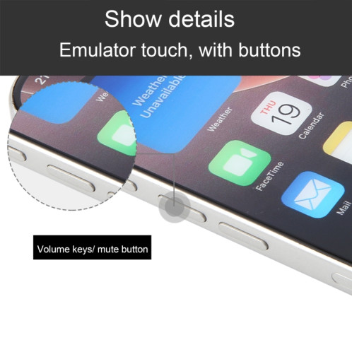 Pour iPhone 16 Pro Max, écran couleur non fonctionnel, faux modèle d'affichage factice (blanc) SH703W996-07