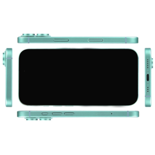 Pour iPhone 16, écran noir, modèle factice non fonctionnel (bleu sarcelle) SH910G66-07
