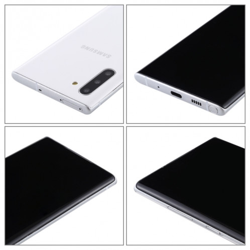 Modèle d'affichage factice factice non-écran noir pour Galaxy Note 10 (blanc) SH848W1580-06
