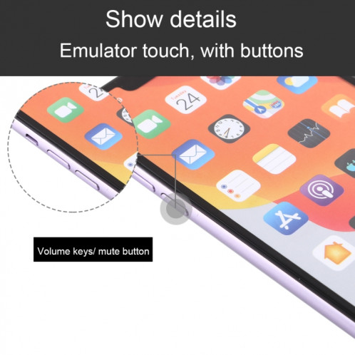 Modèle d'affichage factice factice d'écran non-couleur pour iPhone 11 (violet) SH852P299-07