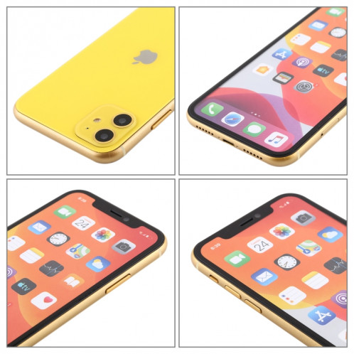 Modèle d'affichage factice factice d'écran non-couleur pour iPhone 11 (jaune) SH852Y874-07