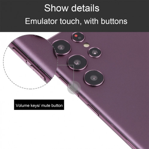 Pour Samsung Galaxy S22 Ultra 5G écran noir faux modèle d'affichage factice non fonctionnel (violet) SH858P1751-06