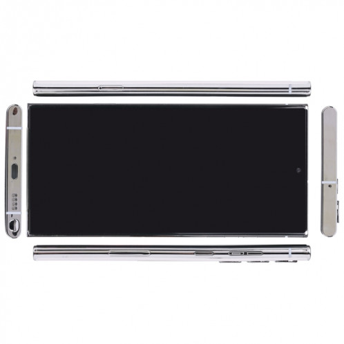 Pour Samsung Galaxy S22 Ultra 5G écran noir faux modèle d'affichage factice non fonctionnel (blanc) SH858W1177-06