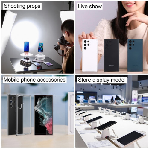 Pour Samsung Galaxy S22 Ultra 5G écran noir faux modèle d'affichage factice non fonctionnel (blanc) SH858W1177-06