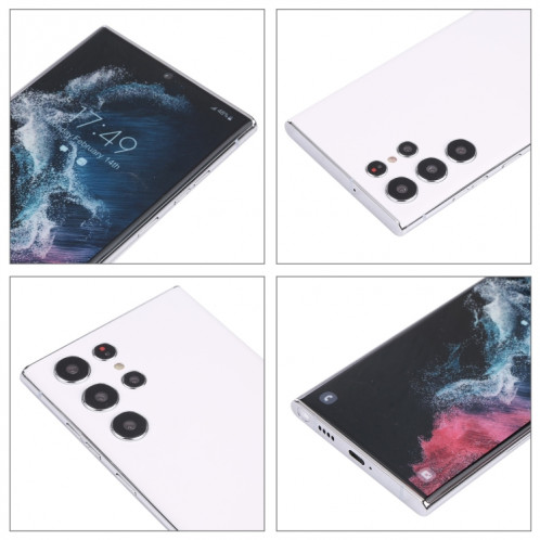 Pour Samsung Galaxy S22 Ultra 5G écran couleur faux modèle d'affichage factice non fonctionnel (blanc) SH861W332-06