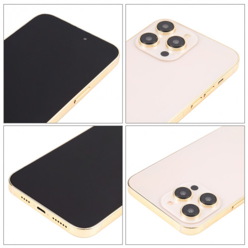 Pour iPhone 14 Pro Black Screen Non-Working Fake Dummy Display Model (Gold) SH866J1967-07