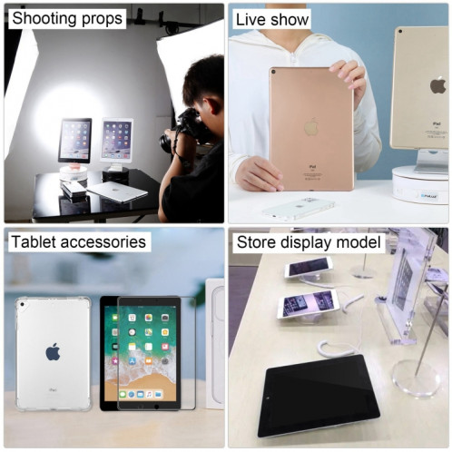 iPad et iPhone, modèle de téléphone, modèle d'affichage factice factice à écran noir non opérationnel pour iPad Air (2019) (Argent) SH780S137-06