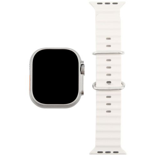 Pour Apple Watch Ultra 2 49 mm, écran noir, faux modèle d'affichage factice non fonctionnel (beige blanc) SH13EW458-08