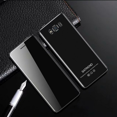 SATREND S10 Card Mobile Phone, Écran tactile 2,4 pouces, MTK6261D, Support Bluetooth, FM, GSM, Double SIM (Noir) SH965B1030-029
