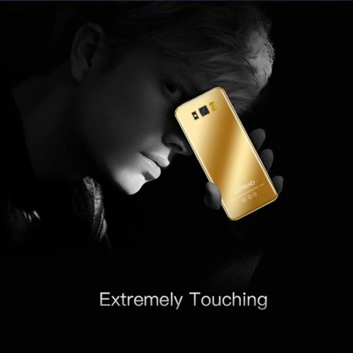 SATREND S10 Card Mobile Phone, Écran tactile 2,4 pouces, MTK6261D, Support Bluetooth, FM, GSM, Double SIM (Noir) SH965B1030-029