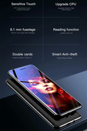 SATREND S10 Card Mobile Phone, Écran tactile 2,4 pouces, MTK6261D, Support Bluetooth, FM, GSM, Double SIM (Noir) SH965B1030-029