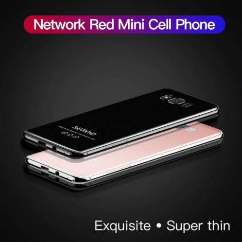 SATREND S10 Card Mobile Phone, Écran tactile 2,4 pouces, MTK6261D, Support Bluetooth, FM, GSM, Double SIM (Noir) SH965B1030-029