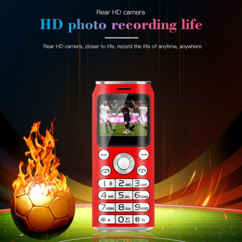 Mini téléphone mobile Satrend K8, 1,0 pouce, casque de numérotation Bluetooth mains libres, musique MP3, double SIM, réseau: 2G (noir) SH295B447-017