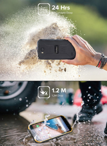  Téléphone robuste Ulefone Armor X6, 2 Go + 16 Go, IP68 / IP69K étanche à la poussière, antichoc, identification du visage, batterie 4000mAh, 5,0 pouces Android 9.0 MTK6580A / W Quad Core jusqu'à 1,3 SU386E1472-030
