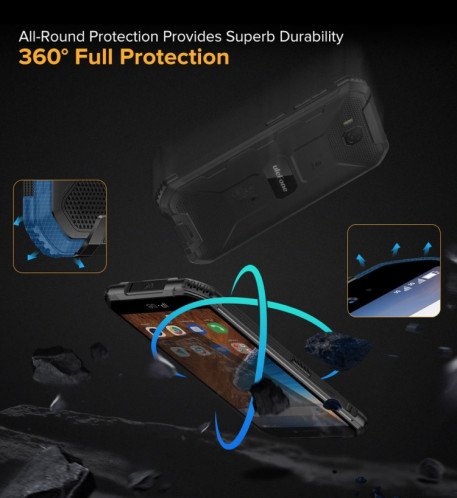  Téléphone robuste Ulefone Armor X6, 2 Go + 16 Go, IP68 / IP69K étanche à la poussière, antichoc, identification du visage, batterie 4000mAh, 5,0 pouces Android 9.0 MTK6580A / W Quad Core jusqu'à 1,3 SU386E1472-030