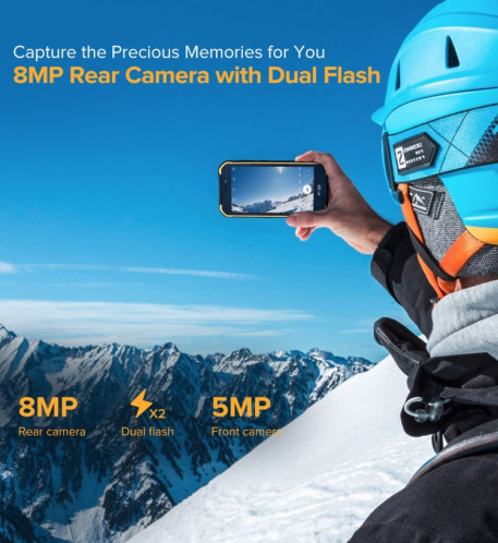  Téléphone robuste Ulefone Armor X6, 2 Go + 16 Go, IP68 / IP69K étanche à la poussière, antichoc, identification du visage, batterie 4000mAh, 5,0 pouces Android 9.0 MTK6580A / W Quad Core jusqu'à 1,3 SU386E1472-030