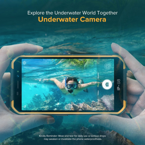  Téléphone robuste Ulefone Armor X6, 2 Go + 16 Go, IP68 / IP69K étanche à la poussière, antichoc, identification du visage, batterie 4000mAh, 5,0 pouces Android 9.0 MTK6580A / W Quad Core jusqu'à 1,3 SU386E1472-030